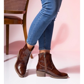 Women's cowboy boots camel leather Butdam KW-1 brown 1 Women's cowboy boots camel leather Butdam KW-1 brown 1