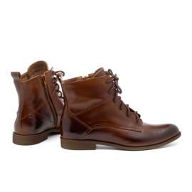 BUTDAM Lace-up leather ankle boots Trw grain brown 1