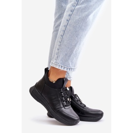 Artiker 55C0041 Black Insulated Leather Sports Shoes With Zipper 1 Artiker 55C0041 Black Insulated Leather Sports Shoes With Zipper 1