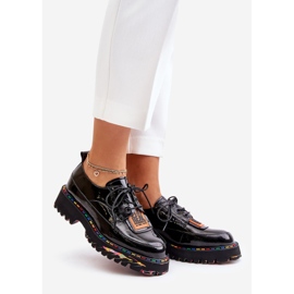 Patent Leather Women's Lace-up Shoes Artiker 55C0499 Black 1