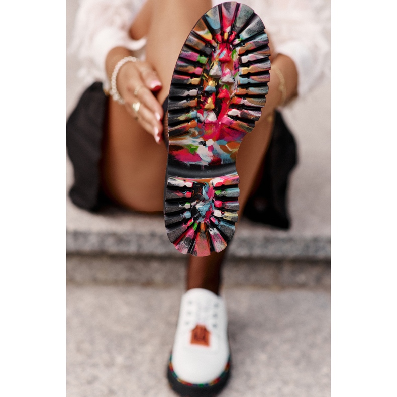 Artiker 55C0500 White Women's Leather Lace-up Shoes 2