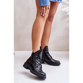 Insulated Women's Low Heel Ankle Boots Vinceza 58136 Black 2
