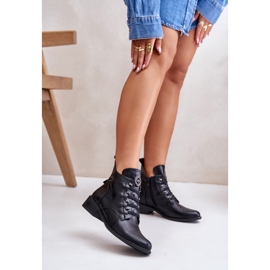 Jezzi Low Insulated Ankle Boots With Zipper And Decoration Black Nevalia 2