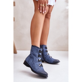 Jezzi Insulated Women's Ankle Boots With Zipper Blue Evalith 2 Jezzi Insulated Women's Ankle Boots With Zipper Blue Evalith 2