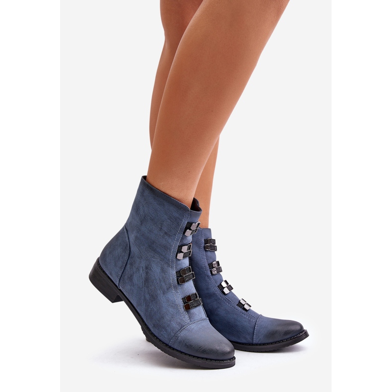Jezzi Insulated Women's Ankle Boots With Zipper Blue Evalith 1 Jezzi Insulated Women's Ankle Boots With Zipper Blue Evalith 1