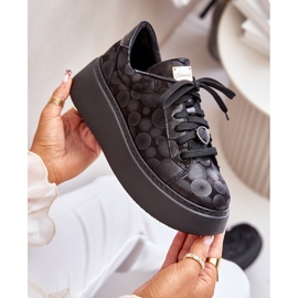 Maciejka 06191-42 Black Leather Platform Sports Shoes 2