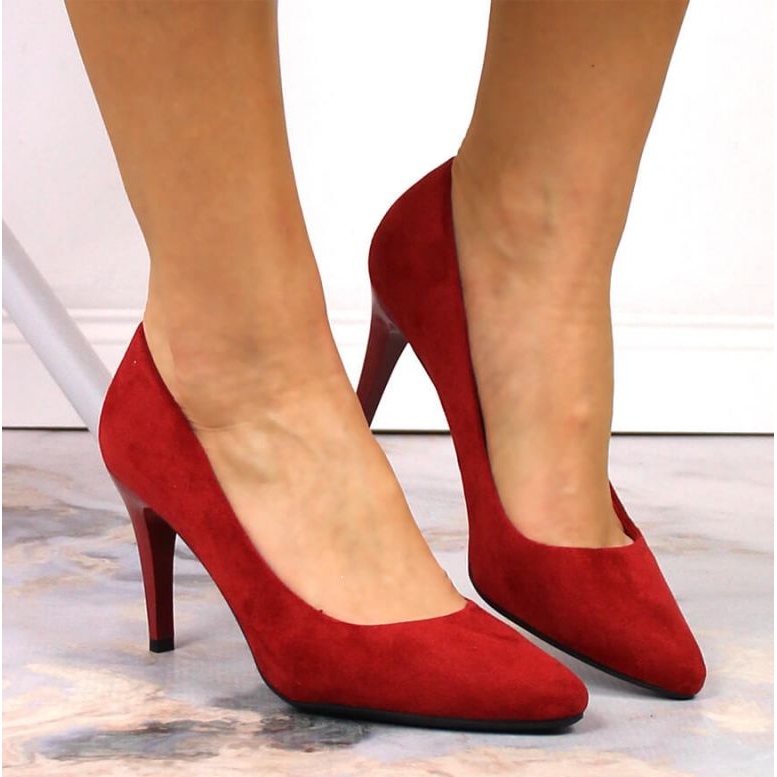Sergio Leone W SK379K Suede High Heels Red 2