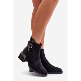 S.Barski Elegant Insulated High Heel Ankle Boots MR880-040 Black 1