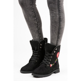 Sport Embroidered suede bags black 1