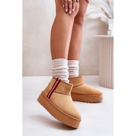 Women's Insulated Camel Lomessa Snow Boots On Platform beige 2