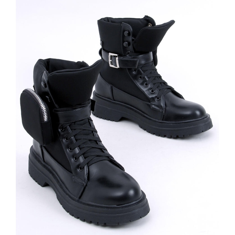 Military boots with a Baku Black pouch 1