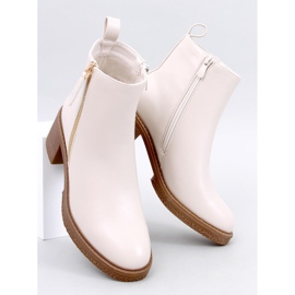 Guire Beige Heeled Ankle Boots 1