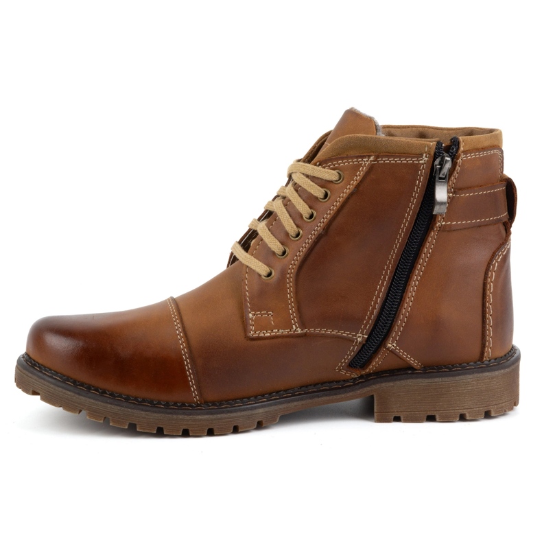 Olivier Men's Winter Shoes Lace-up Boots 136GT Brown 1 Olivier Men's Winter Shoes Lace-up Boots 136GT Brown 1