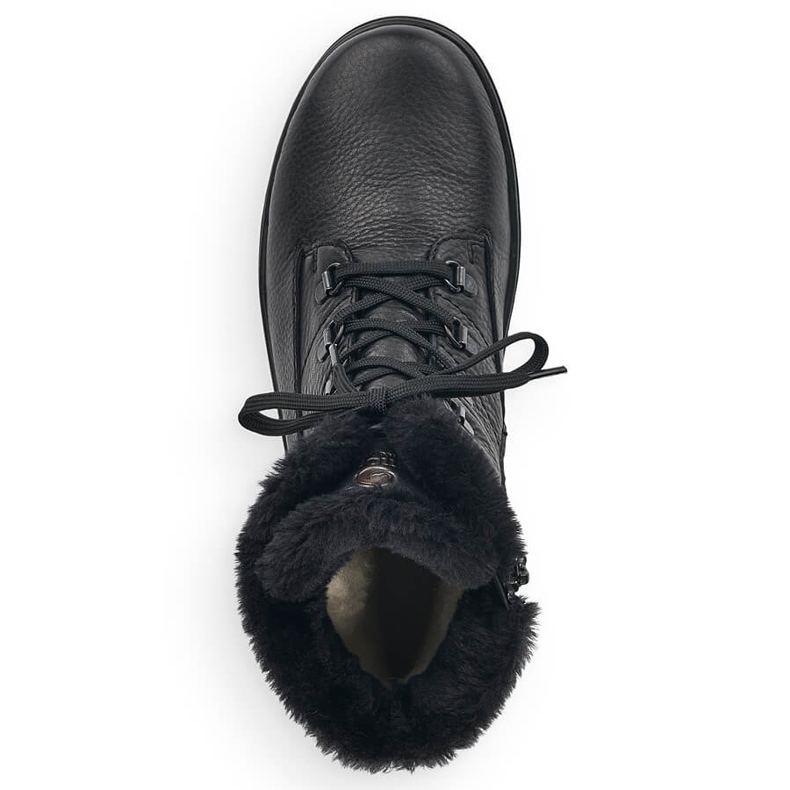 Women's leather ankle boots insulated black Remonte R8480-01 1