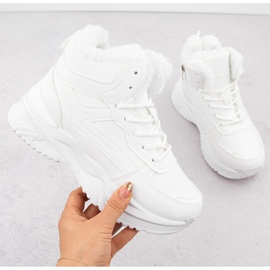 Women's sneakers ankle boots insulated white Vinceza 34684 1 Women's sneakers ankle boots insulated white Vinceza 34684 1