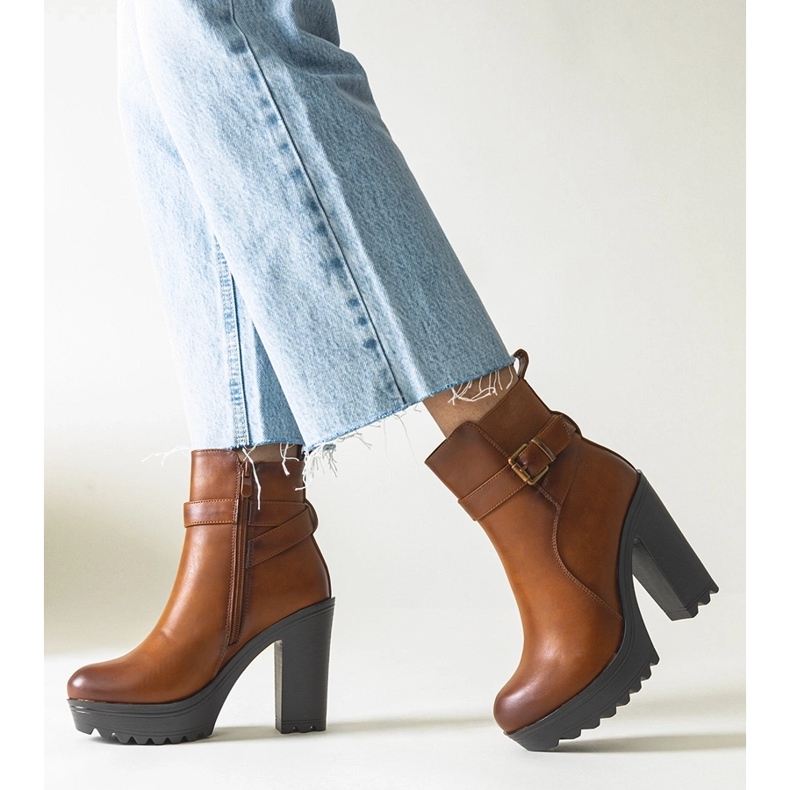 Brown high heel boots Lubena 1 Brown high heel boots Lubena 1