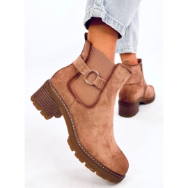 Airon Khaki Low Heel Chelsea Boots beige 2