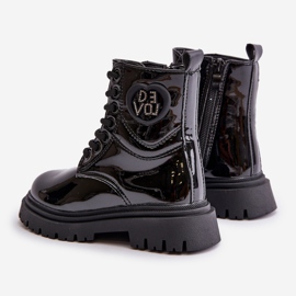 Patent Leather Ankle Boots for Girls Fur Lined with Zipper Black Evaliraea 2 Patent Leather Ankle Boots for Girls Fur Lined with Zipper Black Evaliraea 2