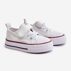 Children's Sneakers Fabric Velcro White Daloma 1