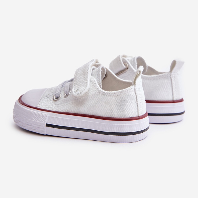 Children's Sneakers Fabric Velcro White Daloma 2