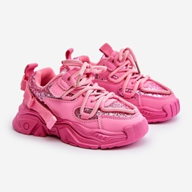 Children's Sneakers Decorated with Sequins Pink Liatoma 1