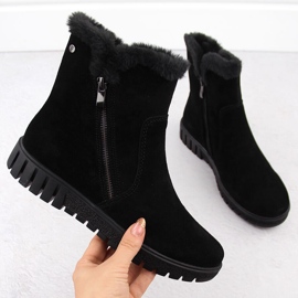 Black suede women's leather boots with fur Filippo DBT6362 1 Black suede women's leather boots with fur Filippo DBT6362 1