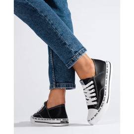 Classic black sneakers for women Big Star FF274023B 1