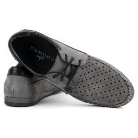 KOMODO Men's moccasin shoes 875 for summer, gray grey 4