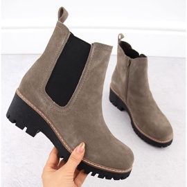 Taupe leather women's ankle boots Filippo DBT4805 beige 1