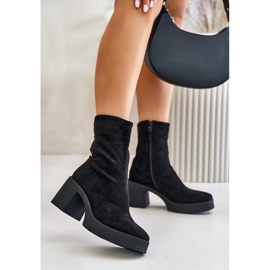 Women's Boots On A Platform And Massive Heel S.Barski HY42-739 Black 2