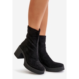 Women's Boots On A Platform And Massive Heel S.Barski HY42-739 Black 1