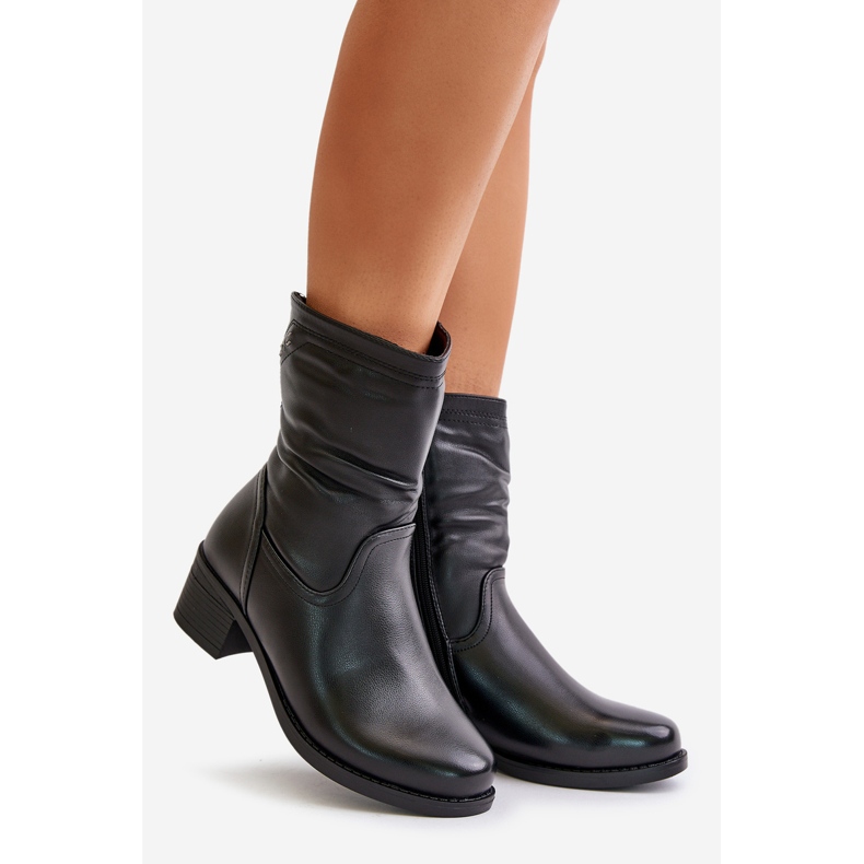 High Heel Boots Lined with Fur Vinceza 85155 Black 1