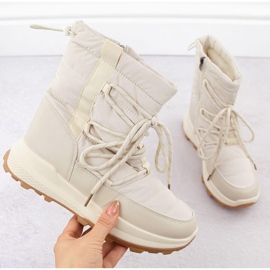 Women's snow boots, beige Potocki 16321 1 Women's snow boots, beige Potocki 16321 1