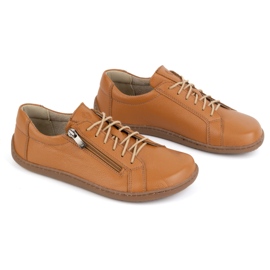 Olivier Women's minimalist barefoot leather shoes model 1243 red orange 4
