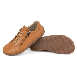 Olivier Women's minimalist barefoot leather shoes model 1243 red orange 5