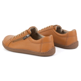 Olivier Women's minimalist barefoot leather shoes model 1243 red orange 6