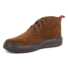 Chukka men's leather shoes KAMPOL 109/804 Sw brown 1