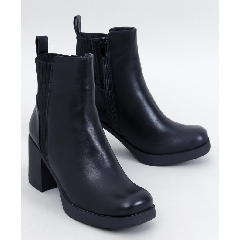 Jarrion Black Heeled Ankle Boots 1