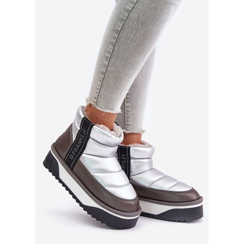 Low Snow Boots With a Thick Sole D.Franklin DFSH371010 Silver grey 1