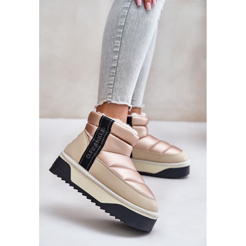 Low Snow Boots With a Thick Sole D.Franklin DFSH371010 Beige 2