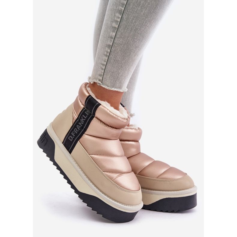 Low Snow Boots With a Thick Sole D.Franklin DFSH371010 Beige 1