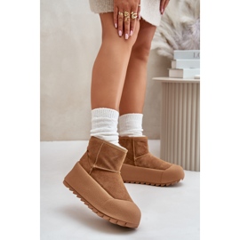 Insulated Suede Snow Boots On The Big Star Platform OO274A212 Brown 2