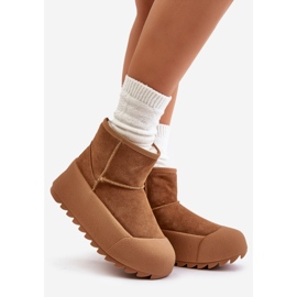 Insulated Suede Snow Boots On The Big Star Platform OO274A212 Brown 1