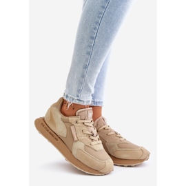 Women's Leather Sneakers Big Star OO274564 Hi-Poly System Beige 1