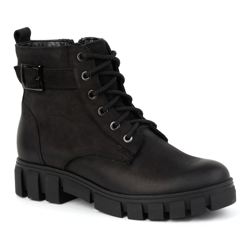 Olivier Women's leather boots, insulated, 373BB, black 1 Olivier Women's leather boots, insulated, 373BB, black 1