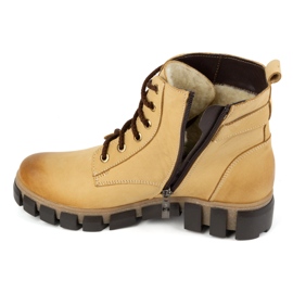 Olivier Women's leather boots, insulated, 373BB, beige 8