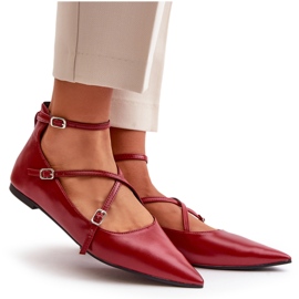 STEPHAN Women's ballerinas with burgundy red 3 STEPHAN Women's ballerinas with burgundy red 3