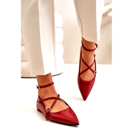 STEPHAN Women's ballerinas with burgundy red 1 STEPHAN Women's ballerinas with burgundy red 1