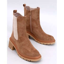 Peredin Khaki Chelsea boots with sweater cuff brown 1