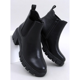 Ledeck Black Pu Chelsea boots with wide heels 1 Ledeck Black Pu Chelsea boots with wide heels 1